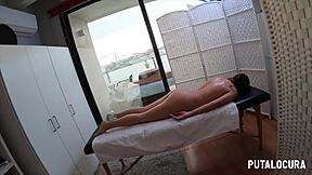 teen colombiana gets hot massage, pays with sex