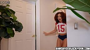 Johnny can’t resist staring at his hot black stepsis’s perfect butt all day. It’s driving him crazy!