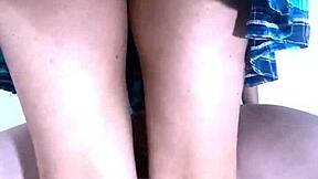 Sexy colegiala cheats riding huge cock to finish inside! 🔥