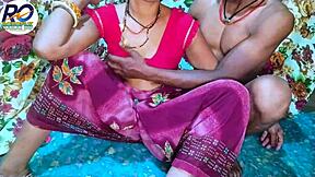 desi bhabhi looks stunning in red saree while banging brother-in-law. hindi audio with claire vais.