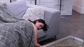 sexy blonde teen licks pussy in heels