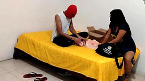 Doll gets fucked by single man after days without, in kinky usa neighbor roleplay with lingerie 😈