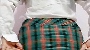 School girl masturbates after classes