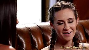 these busty milf lesbos are fingering a cute teen 18+ today