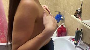 spying on stepsister in bathroom