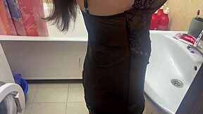 spying on stepsister in bathroom