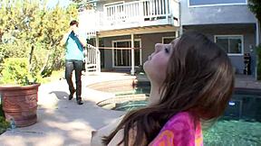 Cali Hayes bends over for daddy's deep pounding