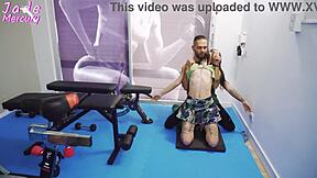 I love watching the trainer bang our petite friend hard