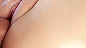 puffy pussy lips swollen and filled with cum after creampie