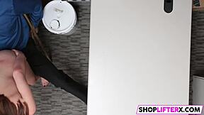 Strong Dick Punishes Shoplifting Teen Veronica In Office