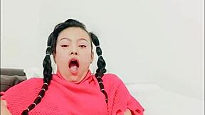 playful blue squirts while masturbating for you