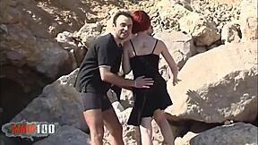 Skinny French Teen Mahylis in Wild Beach Fuck with Alex!