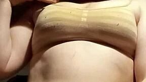 Titty Play With Tiny 18+ Petite Whore In Lingerie And Natural Big Tits