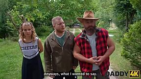 In Daddy4K, the meeting with stepdaddy turned into outdoor sex with the young girl