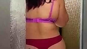 I Didn't Think She'd Agree to Bang, Spied Her on Hidden Cam 'Cause Her Ass Drives Me Wild! Her Petite Body in Panties Is Too Hot!