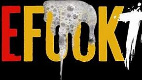 Busty blonde's mouth stretched by huge cock.