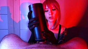 Brunette Teen Uses Sex Toy On Him Then Gives Blowjob