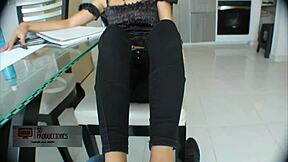 Latina teen seduces stepbrother with his huge rod for deep pounding.