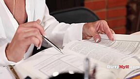 Milf teacher fucks naive young student in cowgirl riding