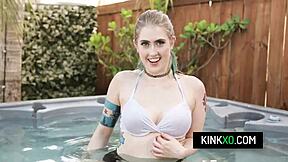 Gorgeous Electra Rayne flaunts curves riding her boyfriend’s huge dick