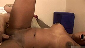 Black Teen’s Bubble Butt Takes a Pounding in Steamy Interracial Action