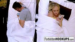 A bratty blonde enjoys her time with her lucky step-brother