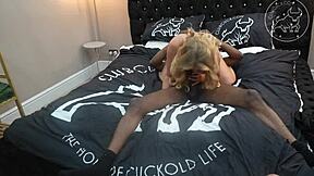 Sugar Daddy Watches Young Girl in Interracial Cuckold Scene