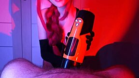 Brunette Teen Uses Sex Toy On Him Then Gives Blowjob