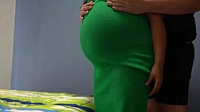 This Pregnant Mexican Woman In Dress Seeks Stepfather For Daily Doggystyle And Blowjob On Bed