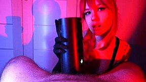 Brunette Teen Uses Sex Toy On Him Then Gives Blowjob