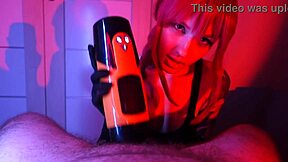 Brunette Teen Uses Sex Toy On Him Then Gives Blowjob