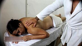 Intense massage ends with unexpected happy ending on hot new girl