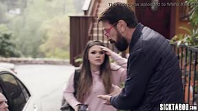 Sexy teen Athena Faris gets banged hard by crazy stranger with monster cock 😈