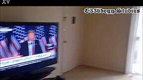 Enjoying politics with babysitter ass worship and pov fun