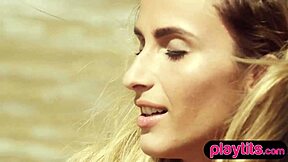 Petite Ukrainian Milf Strips Naked on Beach for All