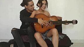 Stepsister Wants Masturbation While I Play Guitar!