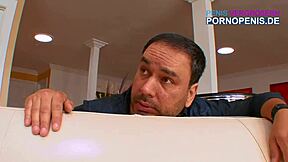 The blonde friend bent over for doggystyle fucking, riding his monster cock in cowgirl position.