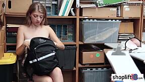 petite brunette teen busted and drilled by bad cop, huh?