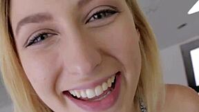 Skinny Teen 18+ Gobbles Cock!