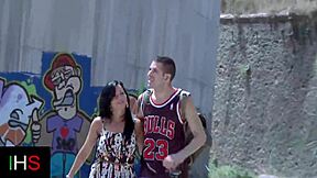 Outdoor Fuck with Brunette Slut: Muff Diving to Facial Cumshot