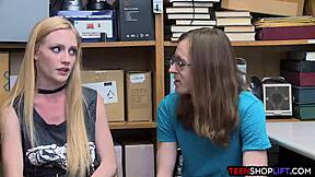 Young Teen Couple Bent Over in Doggystyle Fucking Caught by Mall Cop in Shop