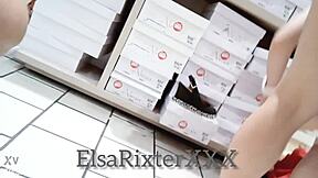 real amateur hotwife showing off in public while shopping at the mall