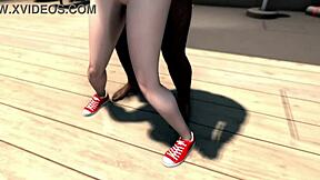 Alexandra Daddario's big ass takes black cock for cumshot