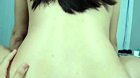 My Latina girlfriend savors a hard cock with her juicy pussy, riding desperately on me in our homemade session