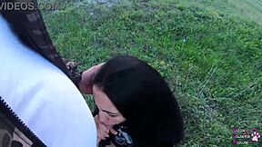 i'm a pawg goth slut teen getting fucked outdoors with a huge cock, cum on my ass