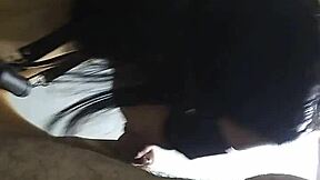 Blindfolded teen in scene