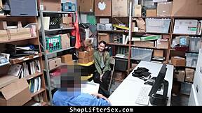 Young Shoplifter Punished With Hardcore Sex By Officer