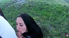 i'm a pawg goth slut teen getting fucked outdoors with a huge cock, cum on my ass