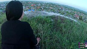 i'm a pawg goth slut teen getting fucked outdoors with a huge cock, cum on my ass