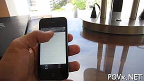 hard dick brings joy to horny chick in rough pov action